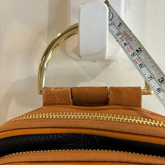 VALENTINA Convertible Purse Metal Handle Leather Multiple Pockets Backpack - Picture 6 of 15